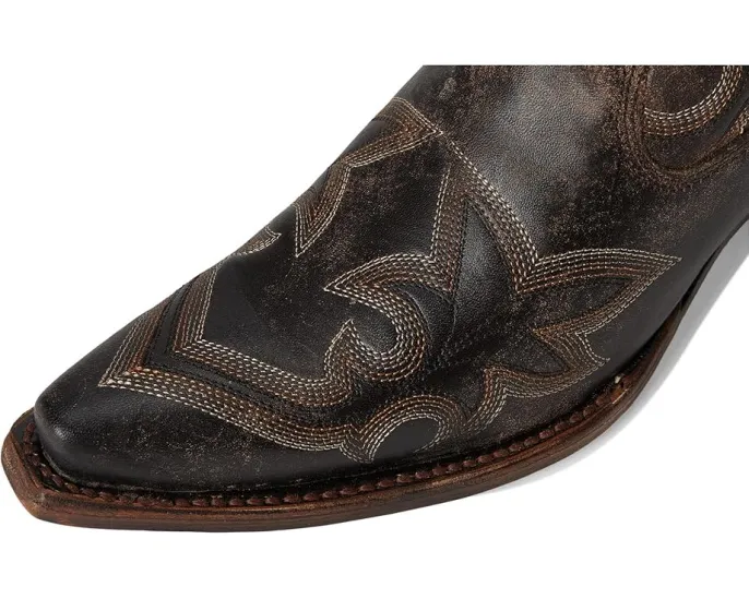 Ботинки Corral Boots L5917 с боковой молнией и вышивкой черно-коричневого цвета