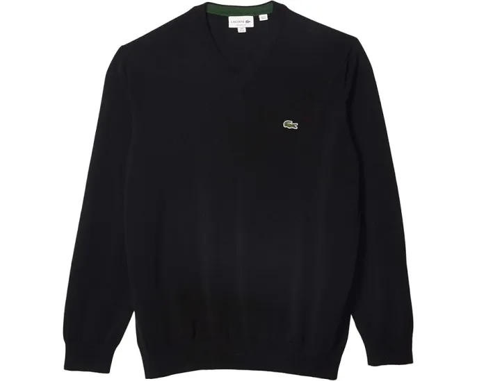 Свитер Lacoste с V-образным вырезом из мягкого хлопка