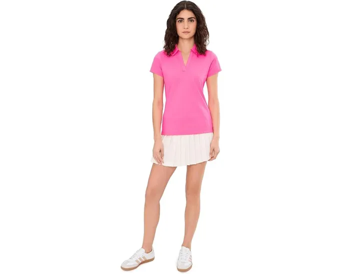 Поло Lilly Pulitzer Frida Scallop с защитой UPF 50 и короткими рукавами