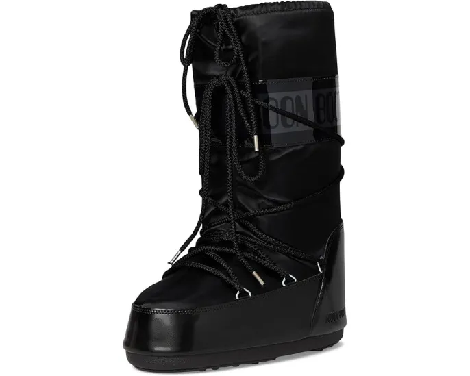 Ботинки MOON BOOT Icon Glance с блестящим атласом и термоизоляцией