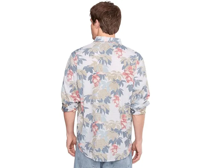 Рубашка Tommy Bahama Falling Gardens из смеси хлопка и шелка с принтом