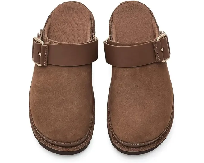 UGG Goldenstar Villa Clogs из нубука с регулируемым задним ремешком