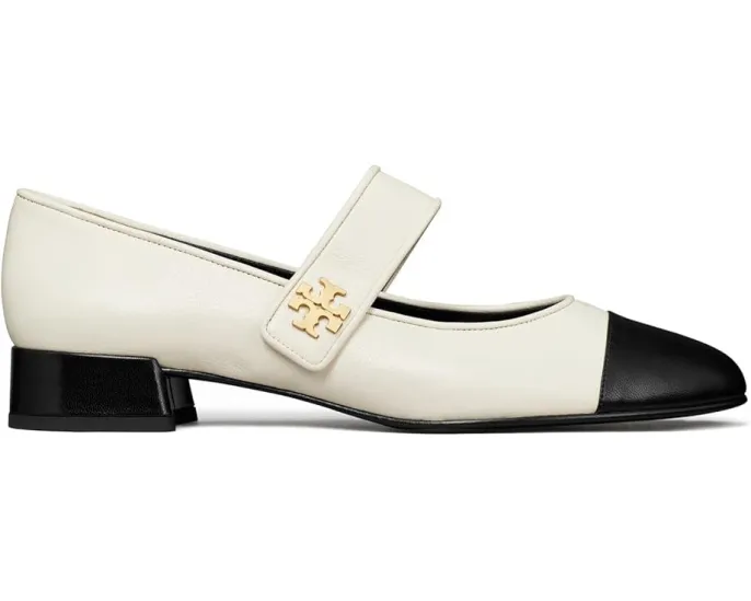 Туфли Tory Burch Cap-Toe Mary Jane Heel Ballet 25mm с контрастным носком