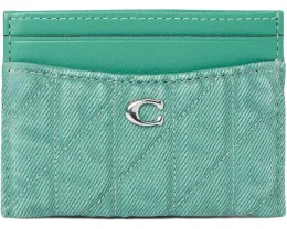 Картхолдер COACH Essential с стежкой из денима и кожи Nappa