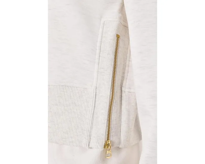 Кроп-свитшот Philippe с боковыми молниями и ребристой отделкой Varley