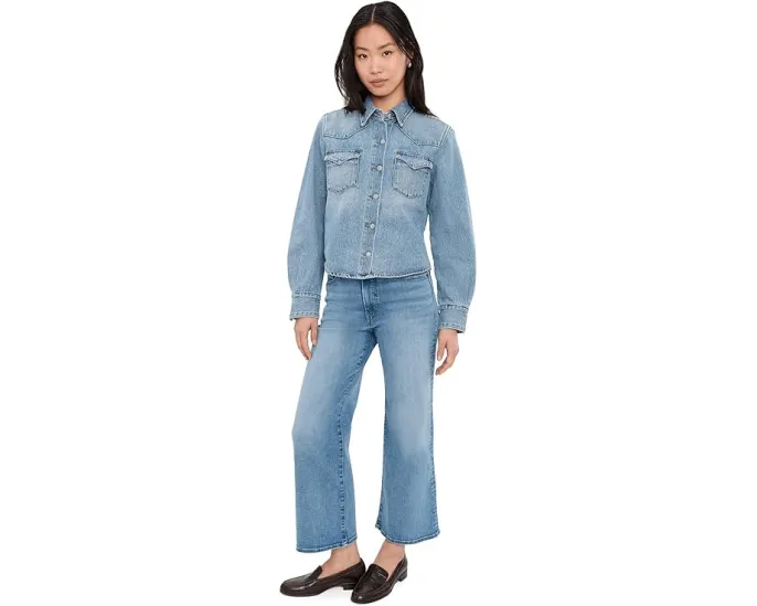 Джинсы Madewell The Short Wide-Leg с высокой талией и широкими штанинами