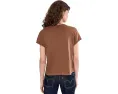 Кроп-футболка Michael Stars Grayson Cropped Crew Neck из хлопка Supima с прямым подолом