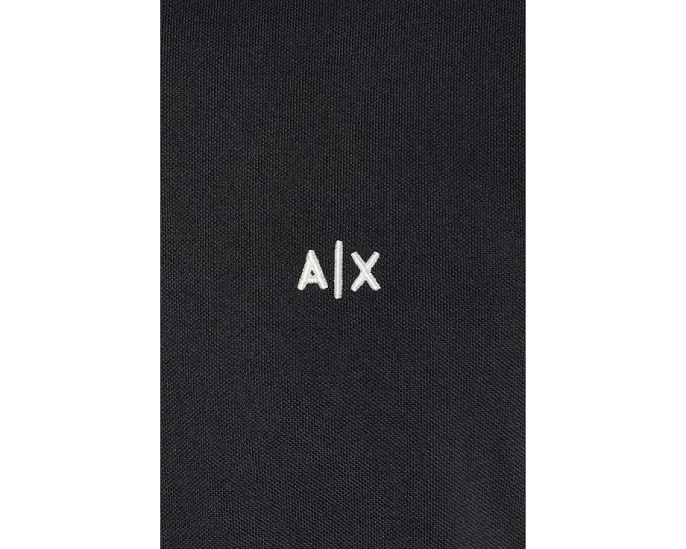 Поло Armani Exchange из хлопка пике с логотипом и контрастными манжетами
