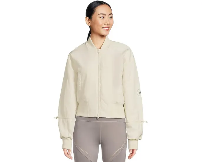 Короткая тканая куртка-бомбер adidas by Stella McCartney из переработанных материалов