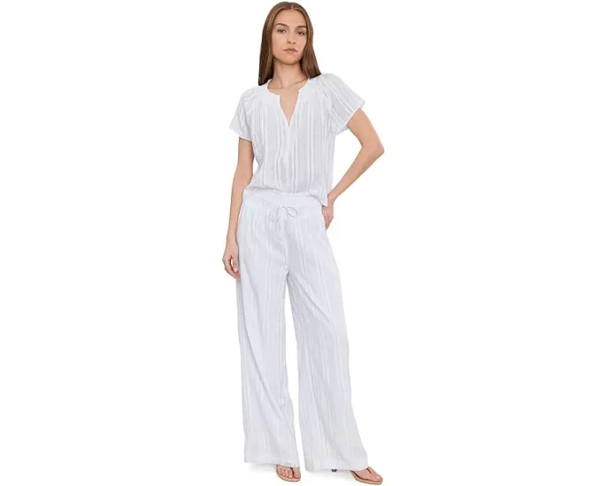 Блуза Splendid Meadow из мягкой ткани с V-образным вырезом и короткими рукавами