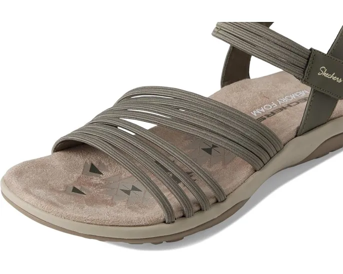 Водостойкие сандалии Skechers Reggae Slim Coffee Run с технологией Stretch Fit и стелькой Memory Foam