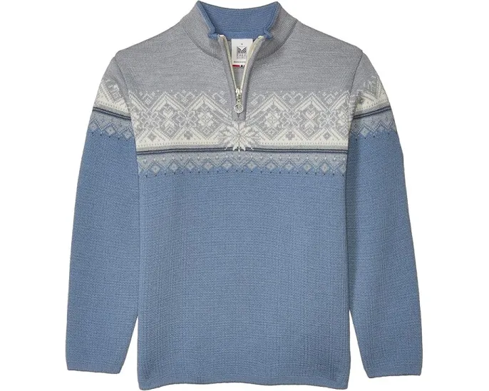 Свитер Dale of Norway Moritz из мериносовой шерсти с рисунком и четверть-молнией