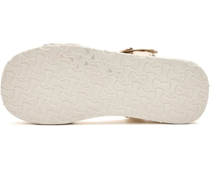 Детские сандалии Mia Kids Zhara на металлизированной танкетке с плетеным верхом