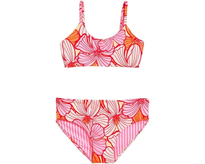 Детский обратимый купальник Maaji Kids Retro Bloom Pear с регулируемыми лямками