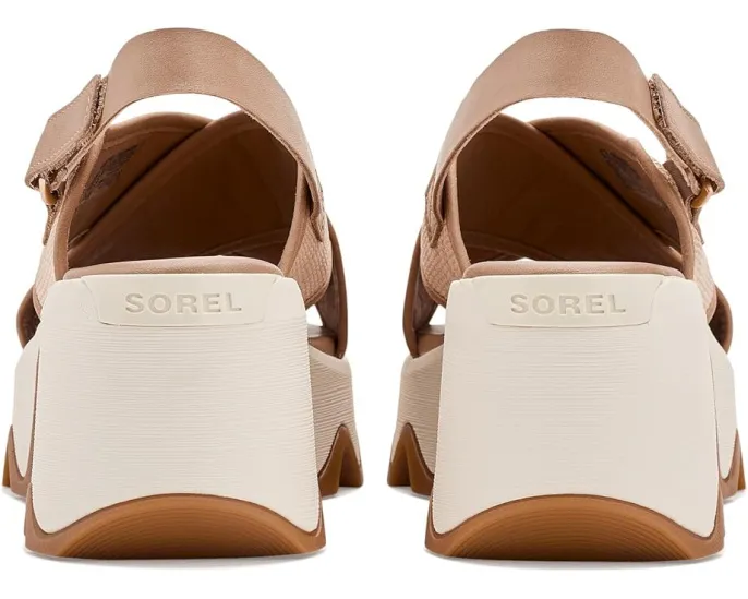 Сандалии SOREL Kinetic Aura Slingback Txt с текстильным верхом и квадратным каблуком