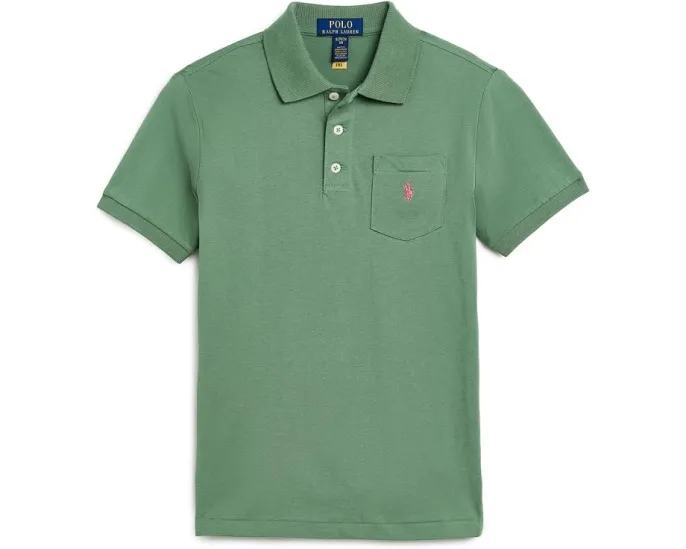 Детское поло Polo Ralph Lauren из хлопкового джерси с карманом