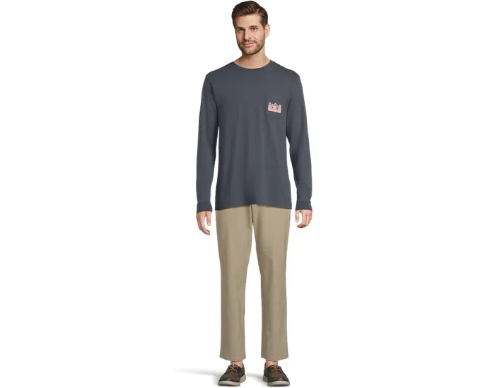 Футболка с длинным рукавом Ghost Pups Logo Box и карманом от Vineyard Vines
