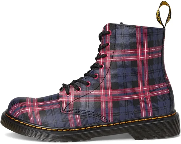 Детские ботинки Dr. Martens 1460 Pascal Y с блестками и боковой молнией