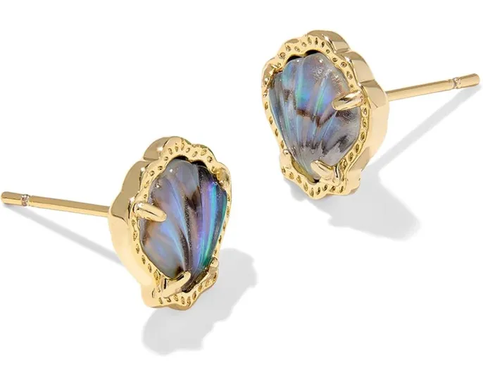 Серьги-гвоздики Brynne Shell от Kendra Scott в форме ракушки