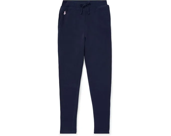 Леггинсы Polo Ralph Lauren Kids из френч терри для старших детей с прорезными карманами