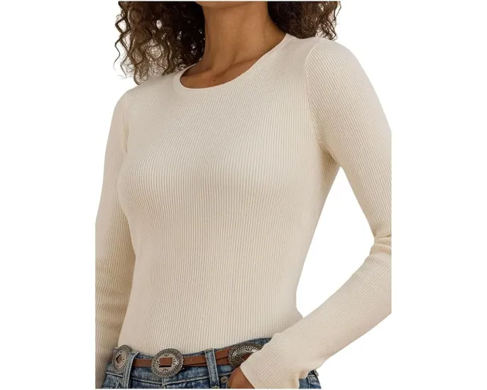 Свитер с круглой горловиной из рубчатой смесовой ткани Lauren Ralph Lauren