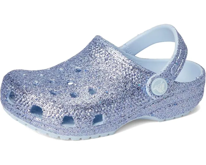 Crocs Classic Glitter Clogs блестящие сабо для малышей