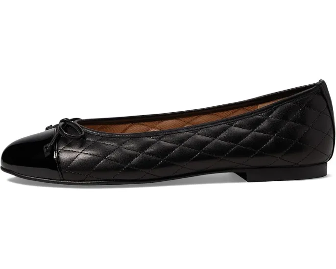 Туфли French Sole Tamara с стеганым верхом и бантом из гладкой кожи