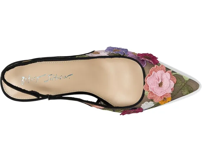 Босоножки Blue by Betsey Johnson Dian на шпильке с цветочным принтом и котячьим каблуком