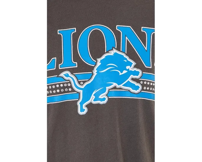 Футболка NFL Detroit Lions Bling в полоску с вырезом Junk Food Clothing