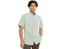 Barbour рубашка Fleming Linen Blend с коротким рукавом и клеткой