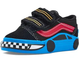 Детские кеды Vans Kids Old Skool V Car на липучке с усиленным мыском