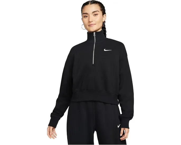 Кроп-свитшот Nike Sportswear Phoenix Fleece с молнией на 1/4