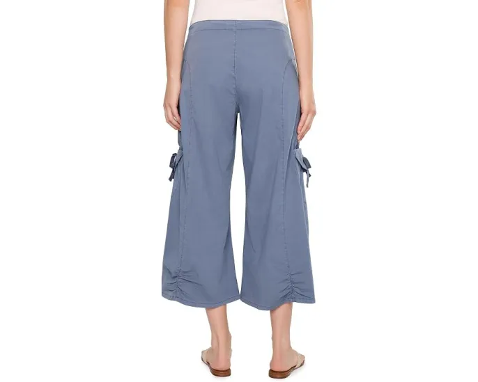 Широкие брюки Cargo Gaucho Crop с завязками и карманами XCVI