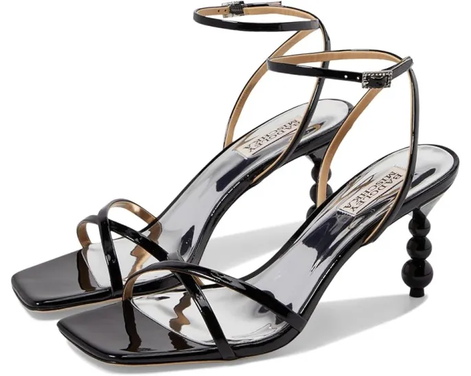 Босоножки Badgley Mischka Callie на шпильке с перекрестными ремешками и жемчужным декором