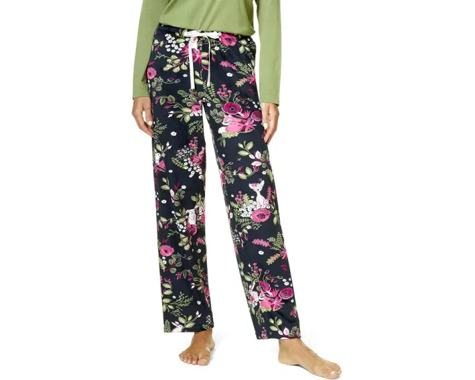 Пижамные брюки HUE Critter Floral Modern Classic с цветочным принтом