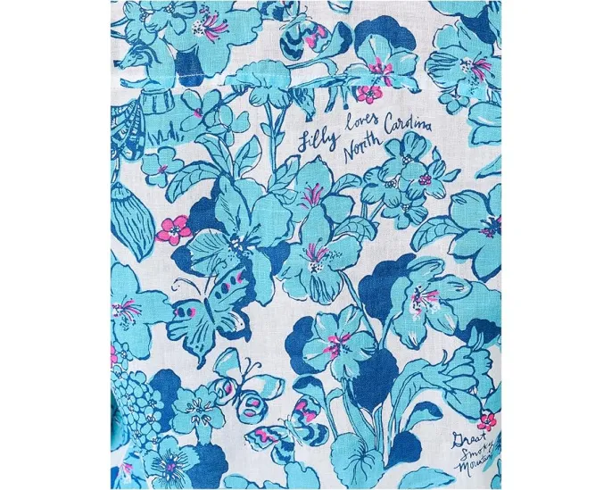 Рубашка Sea View Button-Down от Lilly Pulitzer из льна с принтом