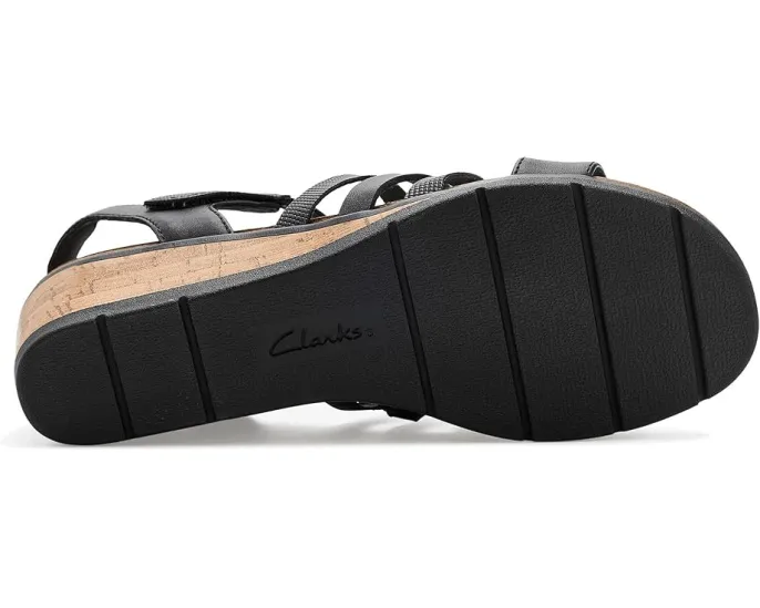 Сандалии Kacha Step Clarks на низком клине с мягкой кожей и стелькой из пенополиуретана