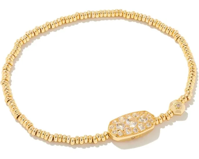 Kendra Scott Браслет Grayson Crystal Stretch с кристаллами и металлическими бусинами
