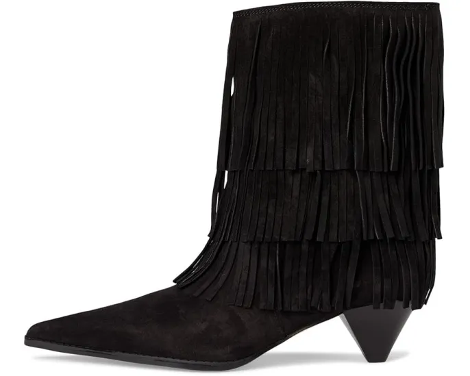 Ботильоны Jayla Heeled Bootie от MICHAEL Michael Kors с бахромой и конусным каблуком