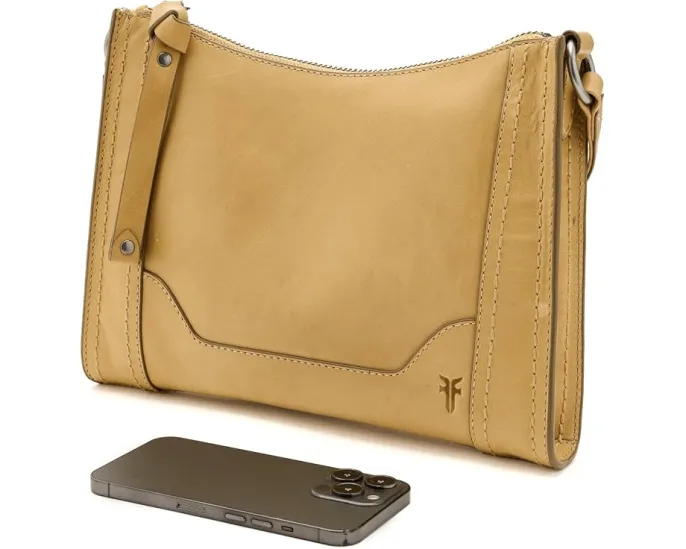 Кожаная сумка через плечо Frye Melissa Zip Crossbody с регулируемым ремнем