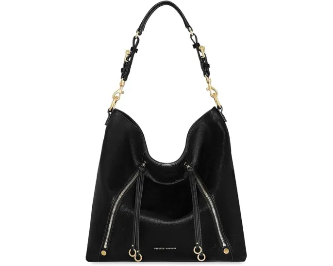 Сумка Rebecca Minkoff Rivington Hobo из натуральной кожи с регулируемыми ремнями
