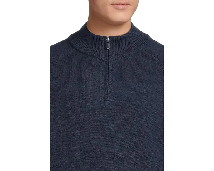 Невероятно мягкий свитер L.L.Bean из хлопка и кашемира с молнией на четверть