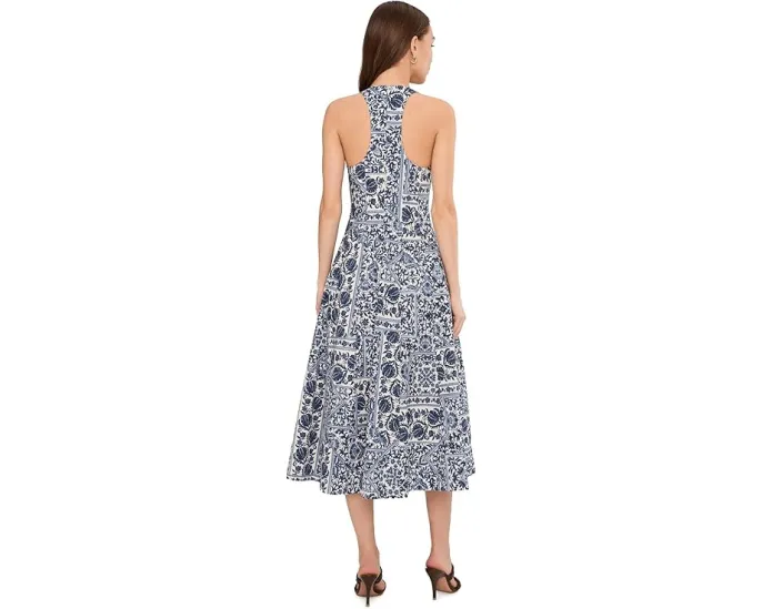 Миди-платье Avec Les Filles с открытой спиной и контрастными вставками