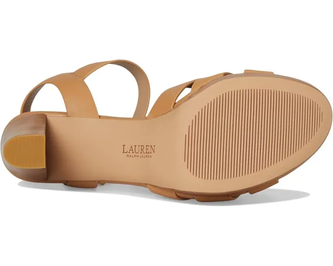 Сандалии Lauren Ralph Lauren Soffia Nappa Leather на платформе с квадратным каблуком