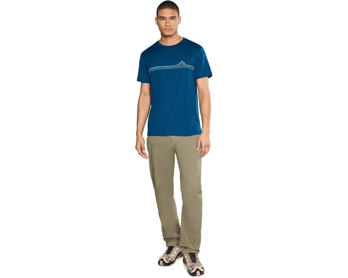 Футболка Icebreaker Merino 150 Tech Lite с коротким рукавом и полосками из мериносовой шерсти