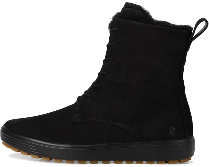 Высокие ботинки ECCO Soft 7 Tred с овчиной и флисовой подкладкой