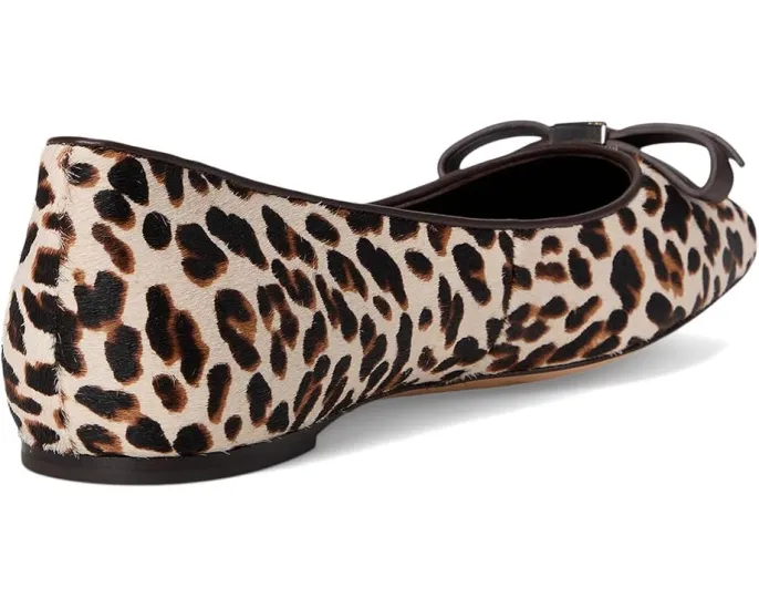 Балетки Kate Spade New York Deco Bow из леопардовой велюровой кожи с бантом