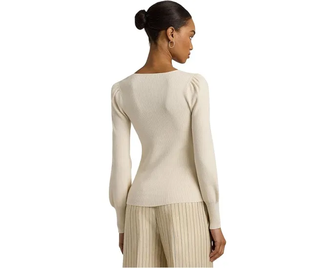 Lauren Ralph Lauren свитер с пышными рукавами и рубчиком