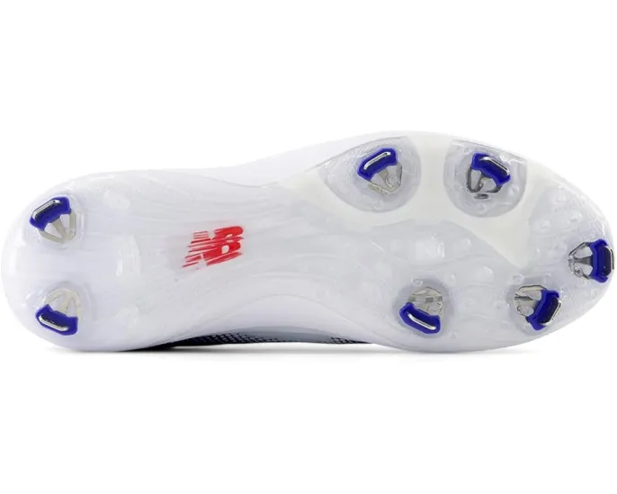 Бейсбольные бутсы New Balance FuelCell 4040 v7 с металлическими шипами синие с белым