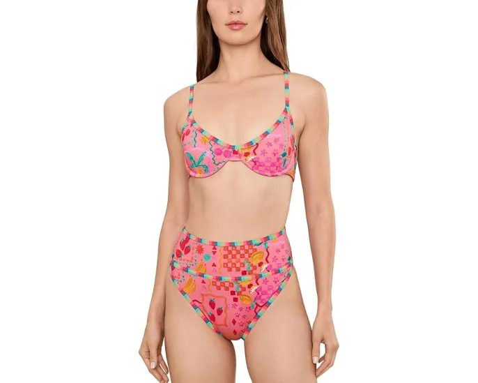 Купальный топ Kori с косточками и фруктовым принтом